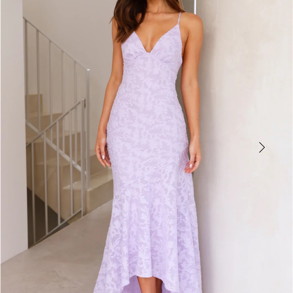 Hello Molly Purple Spaghetti Strap Maxi Gown